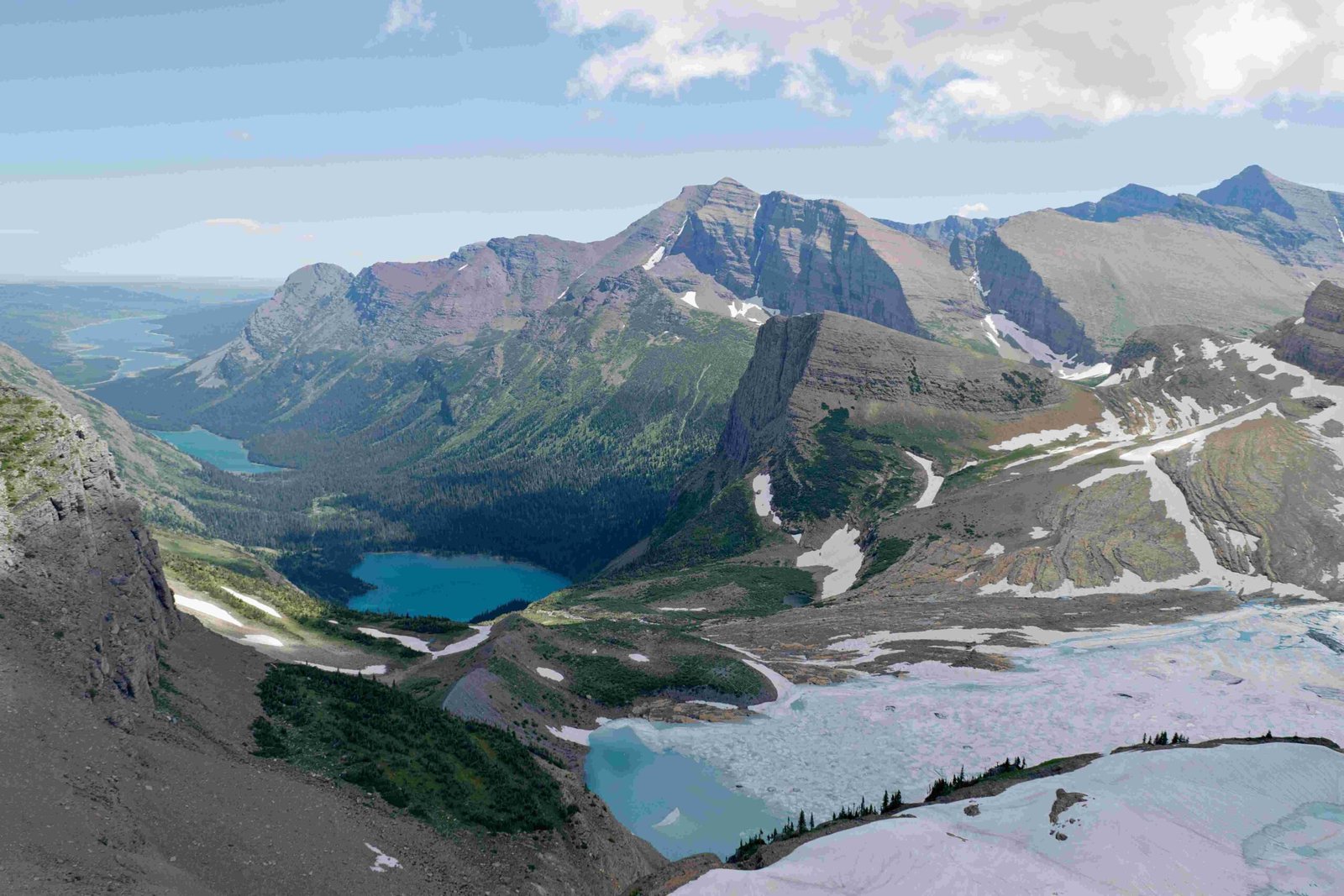 hike to snow moon lake in glacier national park